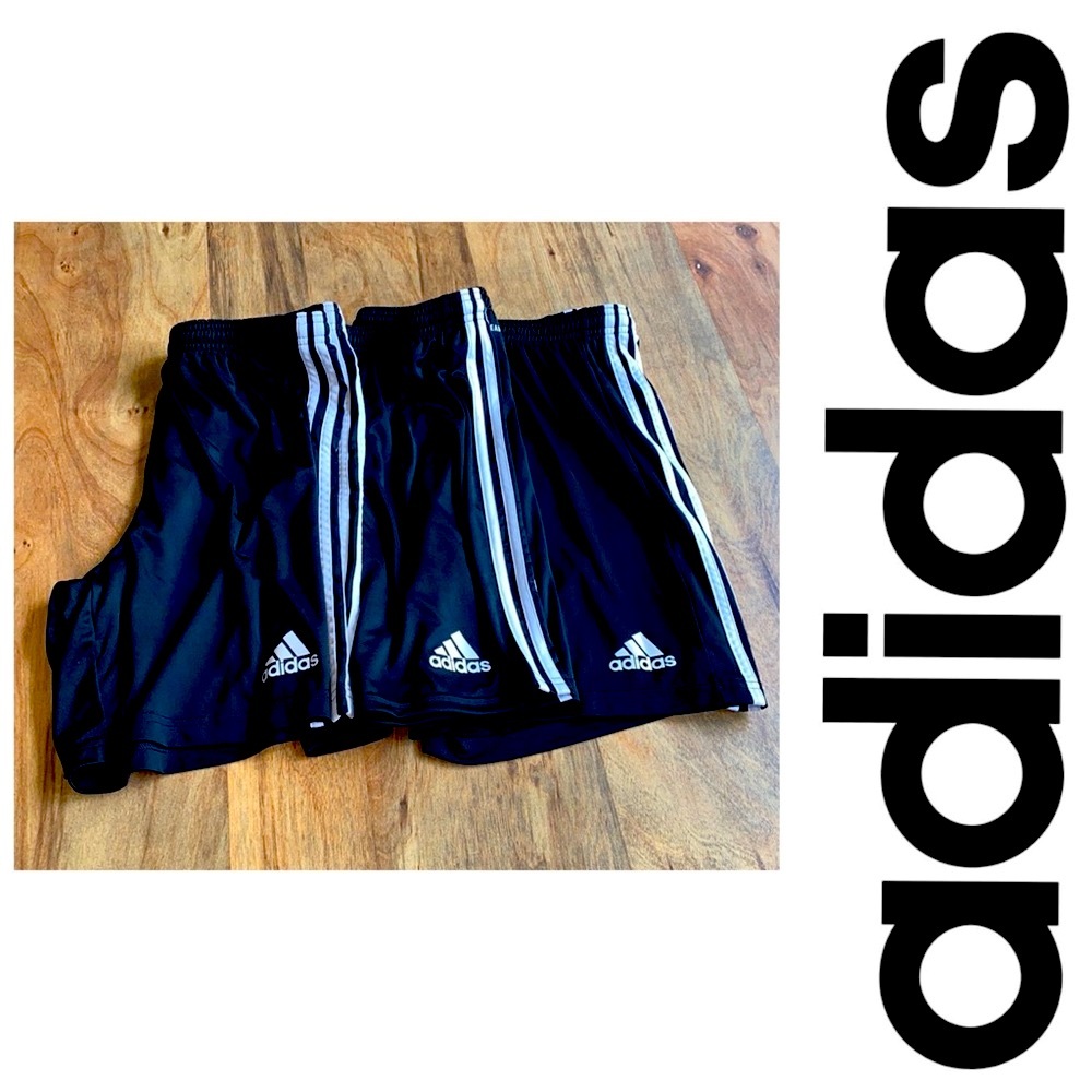 Set of 3 Men’s Adidas Black White Stripe Shorts Small